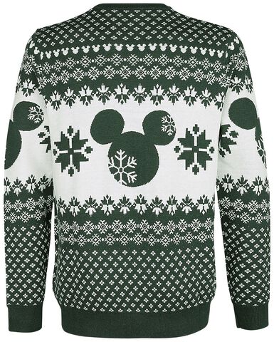 Sweat De Noel - Disney - Mickey Blanc Et Vert - Taille L